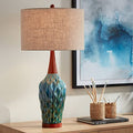Rocco 30" Large Table Lamp Blue Ceramic Teal
