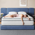 Queen Size Mattress, 14 Inch Hybrid Queen Mattress in a Box, Memory Foam and Zoned Support Spring for Pressure Relief & Motion Isolation, Fiberglass Free, Medium Firm, CertiPUR-US Certified