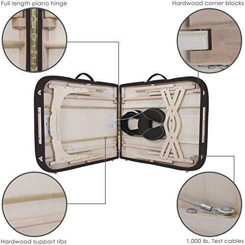 Premium Portable Massage Table Package SPIRIT - Spa-Level Comfort, Deluxe Cushioning incl. Flex-Rest Face Cradle & Strata Face Pillow, Carry Case (30/32” x 73”) - Made in USA - view 3