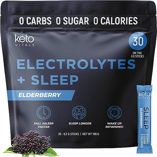 Sleep Drink Electrolyte Sleep Powder Packets - Elderberry, 30 Count