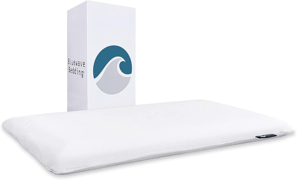 Hyper Slim Gel Memory Foam Pillow for Stomach and Back Sleepers - Thin, Flat Design for Cervical Neck Alignment and Deeper Sleep (2.25-Inches Height, King Size)
