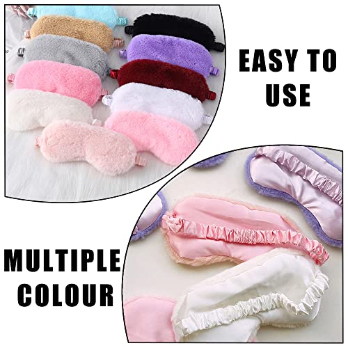4 Pcs Plush Sleep Masks, Ultra Cute Soft Eye Cover, Blindfold Travel Masks for Kids Men Women(Random Color) - view 7