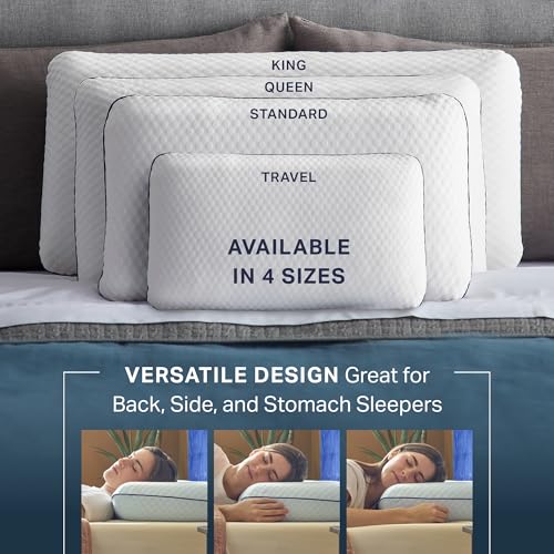 Cooling Gel Memory Foam Pillow, Ventilated, Standard Size - view 4