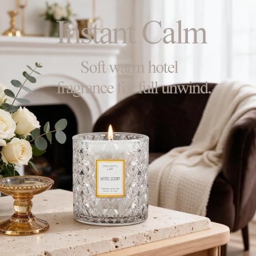 Hotel Scented Candle Natural Essential Oil, Luxury Scented Soy Jar Candle Gifts, Highly Scented, 8.1oz, Unique Blend to Promote Sleep & Relieve Stress - view 5