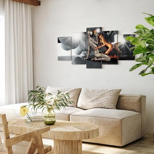 Acoustic Panels Canvas Wall Art Print Abstract Couple 90x45 Inch - view 4