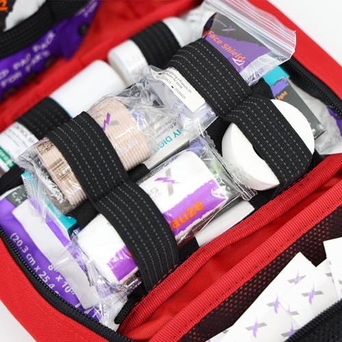 Lightning X Premium Rip-Away Individual First Aid Kit for Vehicle Head Rest - RED - view 3