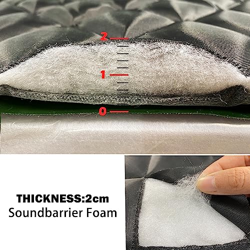 Sound Barrier Temporary Construction Traffic Industrial Sports Pitches Outdoor Noise Control Sound Blocking Reducing Cancelling Soundproof Screen Blankets 39.3”x78.7-1 Pack-(Green) - view 5