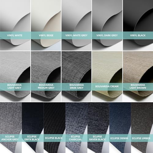 Motorized Roller Shades Fabric Sample 100% Blackout, Matter Homekit/Alexa/Z-Wave Compatible, Cordless Remote Control Optional Smart Blinds for Bedroom/Living Room Windows - view 3