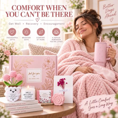 Get Well Soon Gifts for Women, 10 PCS Self Care Gift Basket & Care Package - view 3