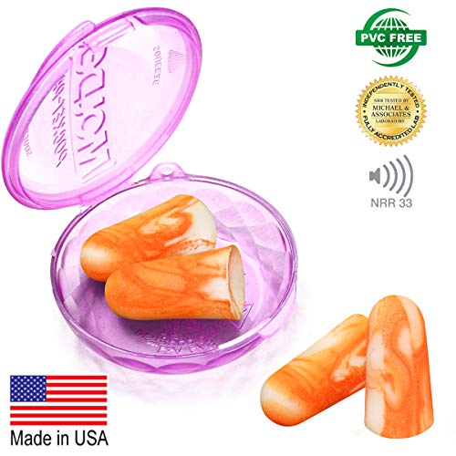 Soft Foam Earplugs 100 Pairs Softies Ear Plugs for Sleeping, Snoring, Work, Travel, Shooting -33dB Highest NRR Made in USA - view 2