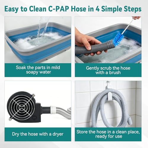 CPAP Cleaning Kit with Hose Brush, Dryer & Accessories, Complete 11 Pack - view 4