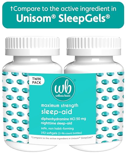 Sleep Aid | Maximum Strength Diphenhydramine HCl 50 mg | Non-Habit Forming | Twin Pack -192 Total Softgels for Restful Sleep - view 5