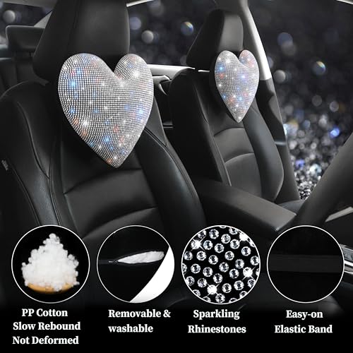 Bling Bling Car Seat Pillows, White, 2 Pieces - view 2