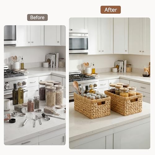 Wicker Baskets, Wicker Storage Baskets for Shelves, 2-Pack - view 6