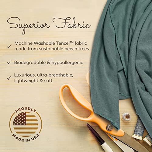 Travel Pillow for Airplanes, Small Pillows for Sleeping, Sage Green - view 3