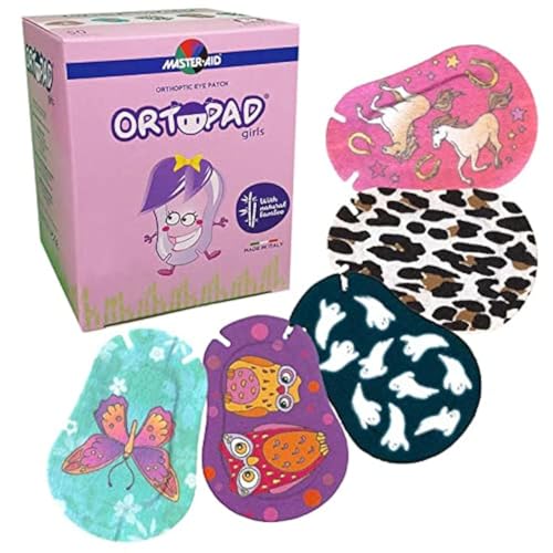Girls Adhesive Eye Patches, 50/bx, Butterfly Pk, Reg Size 4+ yr