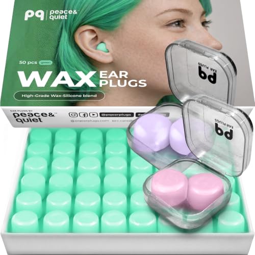PQ Wax Ear Plugs, Silicone Earplugs for Sleep, Classic, 50 Ct - view 7