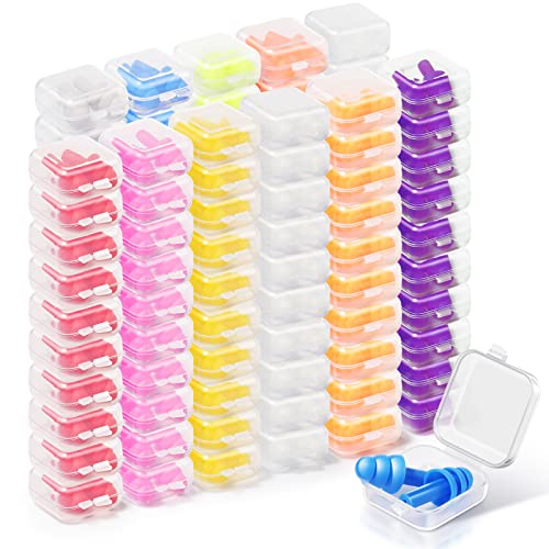 150 Pairs Ear Plugs Bulk Individually Wrapped Earplug, Multicolor