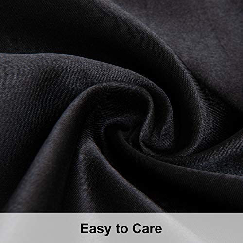 Standard Satin Pillowcases, Set of 2, Black - view 2