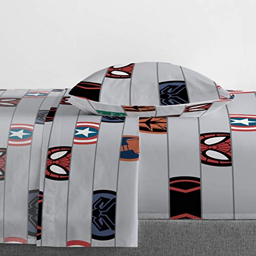 Marvel Avengers Twin Comforter Set 5 Piece Kids Bedding for Boys, Multi - view 4