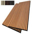 Soundproof Wood Slat Wall Panel, Thick, 2 Pack, Red Oak