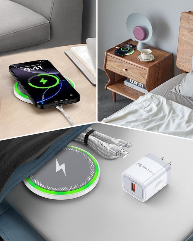 Pixel 10a 10 pro XL wireless charger Android fast charging for Google Pixel | 15w wireless charging pad with block cargador for Pixel 10 9 Pro Xl 8 8a, inalámbrico para Samsung for Galaxy S26 iPhone 17 - view 6