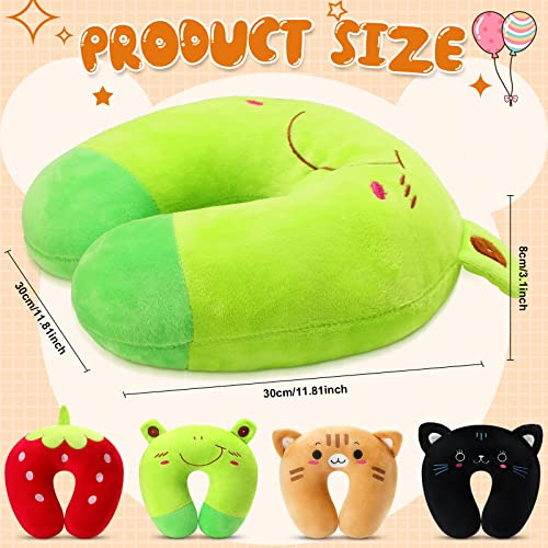 4 Pcs Kids Travel Neck Pillow, Cute Animal U Shaped Head Support - view 3