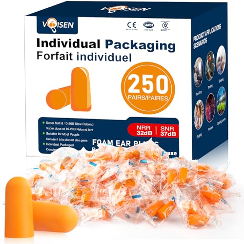 Ear Plugs, 250 Pairs Ear Plugs for Sleeping