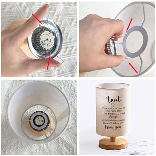 Best Aunt Gifts from Niece Nephew Fabric Bedside Table Lamp - view 5