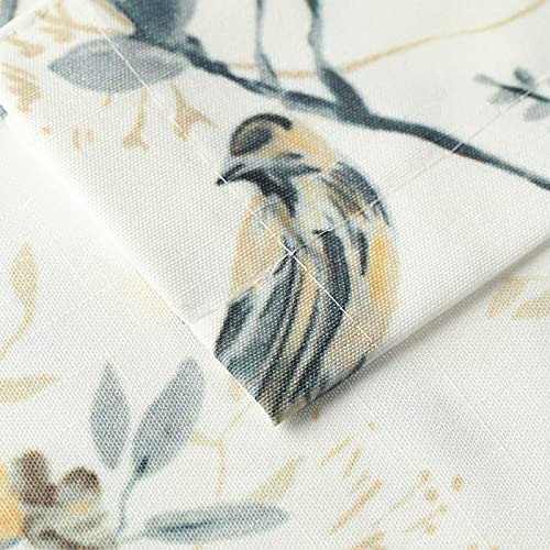 Gray Bird Print Short Curtains for Small Window, 30 x 30, 2 Panels - view 5