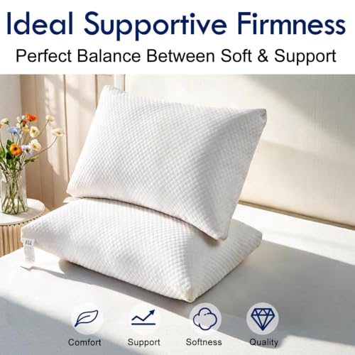 Hotel Pillows Bed Pillows Standard Size Set of 2-100% Virgin Material Down Alternative Pillow - Soft Support for Back, Stomach, Side Sleepers - view 2