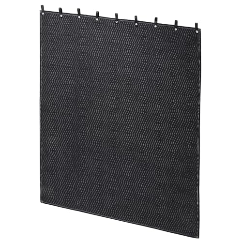 Studio Sound Blanket, Large Soundproof Blanket with Grommets, Heavy Duty Sound Dampening Noise Reducing Divider for Workshop, Basement, Laundry, Acoustic (Black, 96x80'')