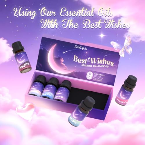 Essential Oil Blends, Essential Oils for Diffusers for Home, Best-Wishes Kit Scent Diffuser Oil, Use for Soap Candle Making- Sleep, Happy, Breathe, Inspire, Relax, Focus On - view 6