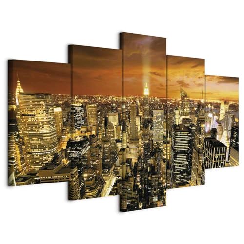 Acoustic Panels Canvas Wall Art Print, Office New York 90x45 in