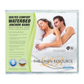 The Linen Resource Quilted Comfort Waterbed Anchor Band Custom Fit Mattress Pad Protective Cover King
