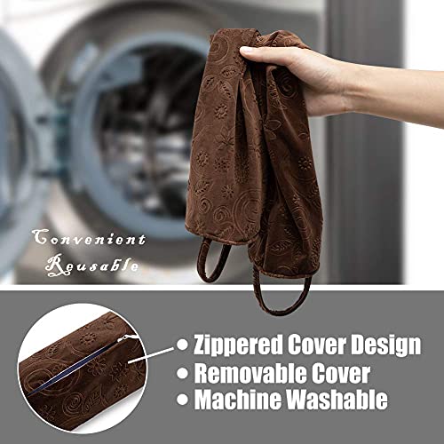 Weighted Door Draft Stoppe 36 Inch, Chocolate Brown Draft Blocker Insulator Door Sweep Weather Stripping Noise Stopper Heavy Duty Under Door Guard Windproof - view 6