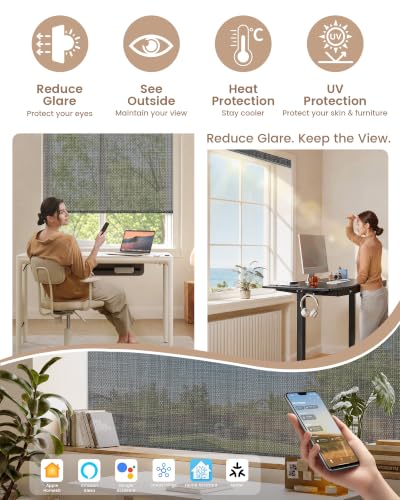 Motorized Blinds with Remote - Motorized Sunscreen Solar Shades - view 4