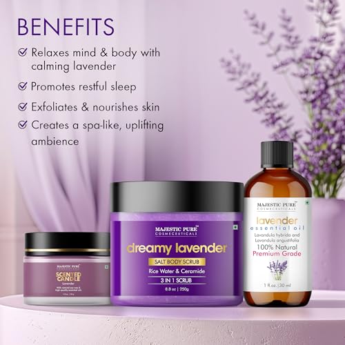 Lavender Essential Oil & Body Scrub Set - Pack of 3 - view 7