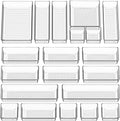 20 PCS Clear Plastic Drawer Organizers Set, 5-Size