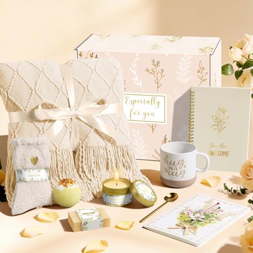 Birthday Gifts for Women Self Care Gift Basket, Get Well Relaxing Spa Gift Baskets for Women, Unique Inspirational Gifts for Mom Wife Grandma Sister Friend Her - view 3