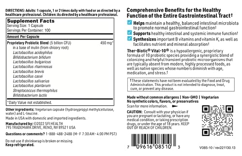 Klaire Labs Ther-Biotic Vital 10, 100 Capsules - view 4