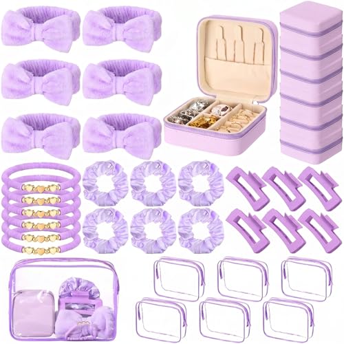 36 Pcs Teen Girl Party Favors, Spa Sleepover Supplies, Classic, Purple