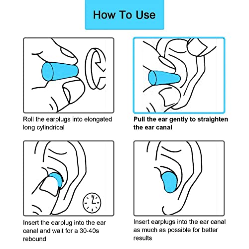 Quality Foam Earplugs - 200 Pairs Bulk Pack - Ideal Ear Plugs for Sleeping, Noise Cancelling, Snoring, Travel, Shooting, Study, Work, Construction, and Safety Hearing Protection - 32 dB NRR - Blue - view 7