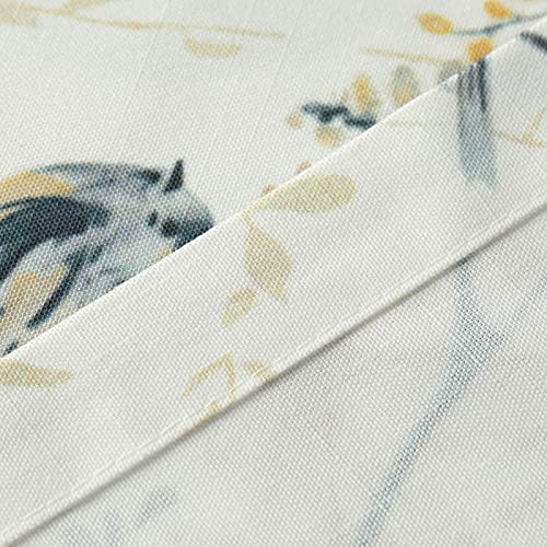 Gray Bird Print Short Curtains for Small Window, 30 x 30, 2 Panels - view 6