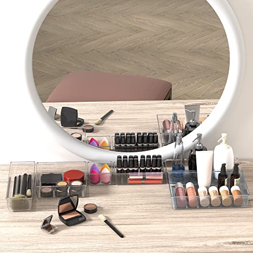 20 PCS Clear Plastic Drawer Organizers Set, 5-Size - view 5