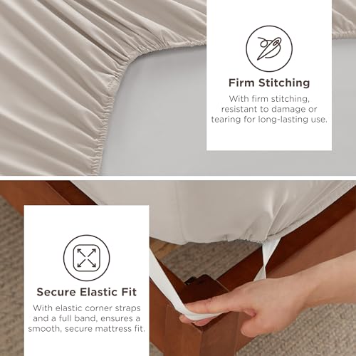 Deep Pocket King Sheet Set - Fits Mattresses Up to 21 Inches Thick - 4 Piece GentleSoft Bed Sheets, Moisture Wicking, Soft & Cooling Bedsheet & Pillowcases, Easy & Secure Fit, Linen - view 4