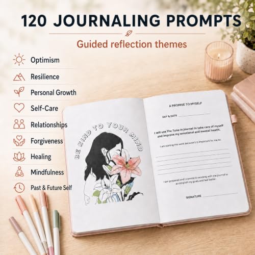 Daily Journal for Women, Guided with Prompts, Rose Gold - view 6