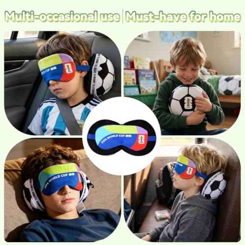 FIFA World Cup 2026 Travel Pillow with Eye Mask, Soccer Ball Neck Pillow - view 6