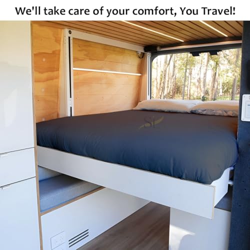 Microfiber RV Sheet Sets, 48x75 3/4 Full Bunk, Dark Grey Solid - Fits Mattresses up to 8 Inches Deep, 4 Piece RV Bed Sheets for Campers, Motorhomes, and Travel Trailers - view 6