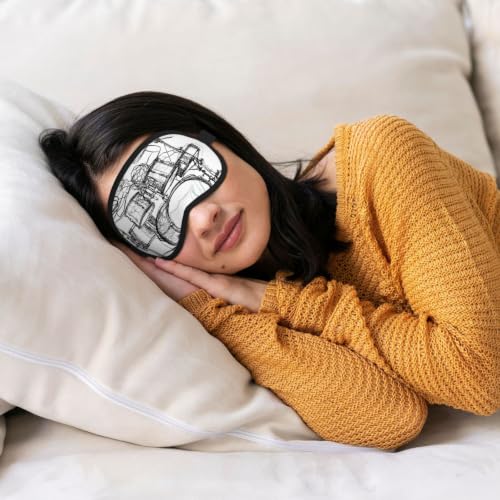 Sleep Mask Blackout, Soft Satin Fabric & Adjustable Strap - view 5